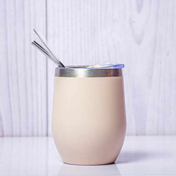 Wine Tumbler Frosted Pink