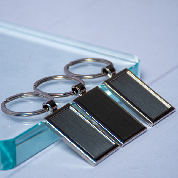Rectangular Metal Keyring