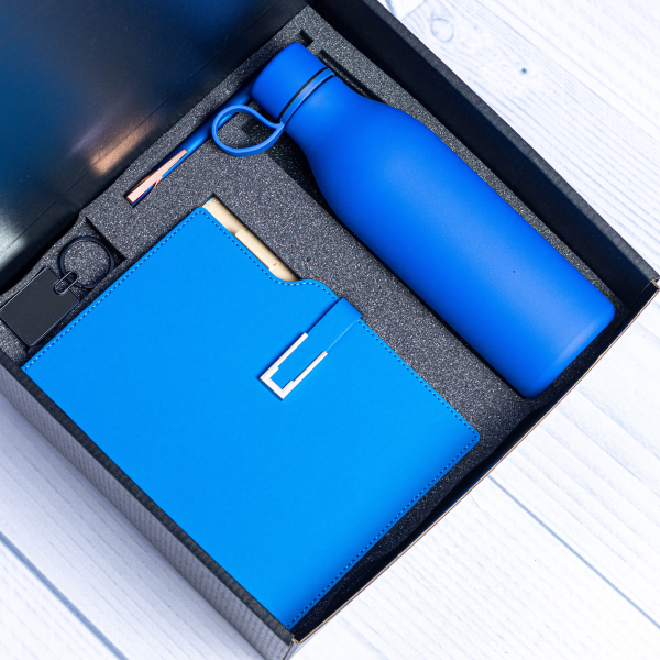 Curved Notebook Giftset Blue